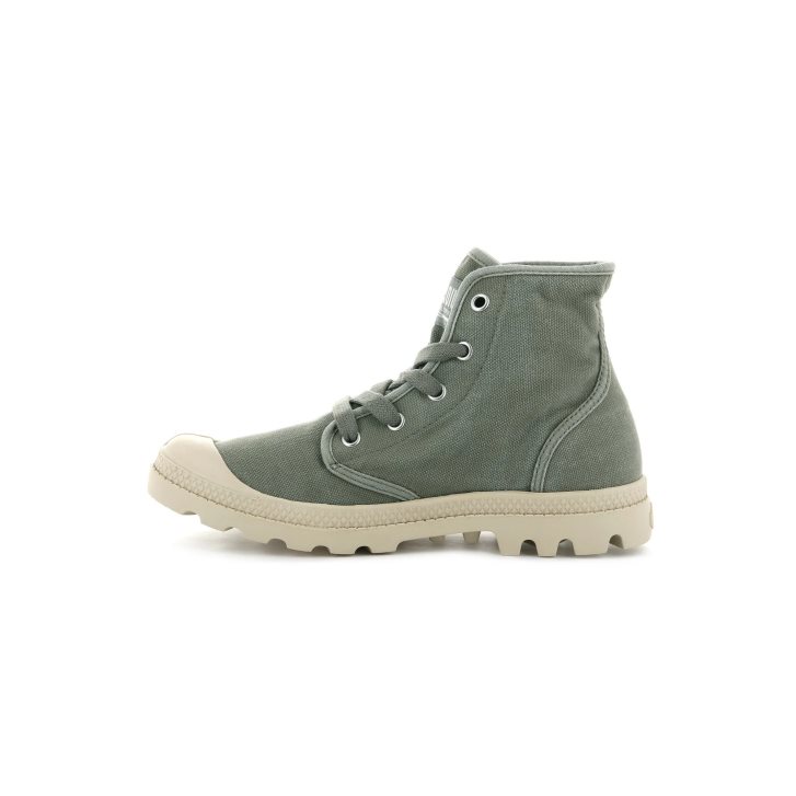 Bottes Palladium Pampa Hi Femme Vert Olive | FR BNS478M